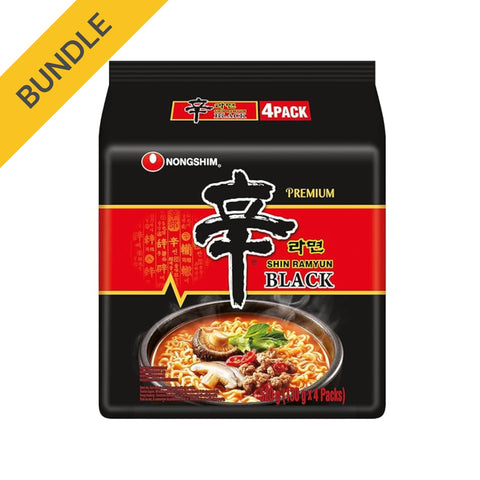 Nongshim Instantnudeln Shin Ramyun Schwarz 4 x 130 g