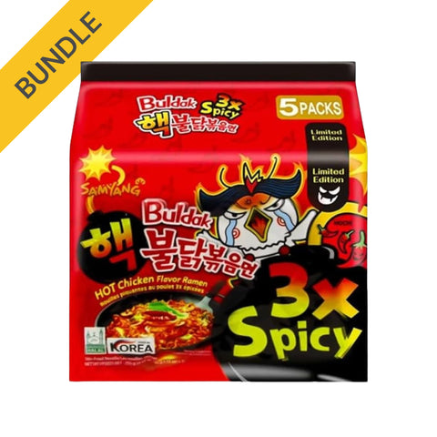 Samyang 3x Extreme Hot Chicken Buldak Ramen 5 x 140 g