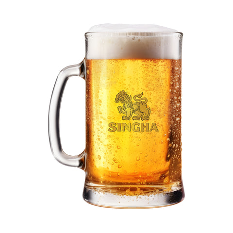 Singha Bier 330 ml im glas mock up