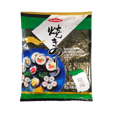 Noriblätter Geröstet Yaki Sushi Weiß 25 g Sukina Premium