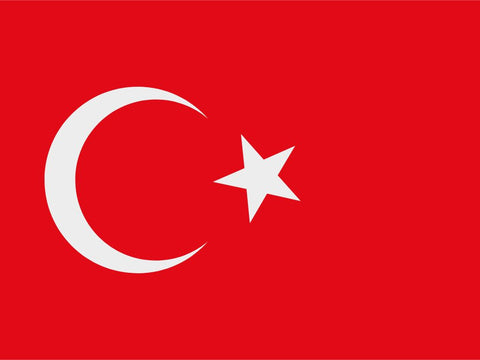 Flagge und Lebensmittel aus der Türkei